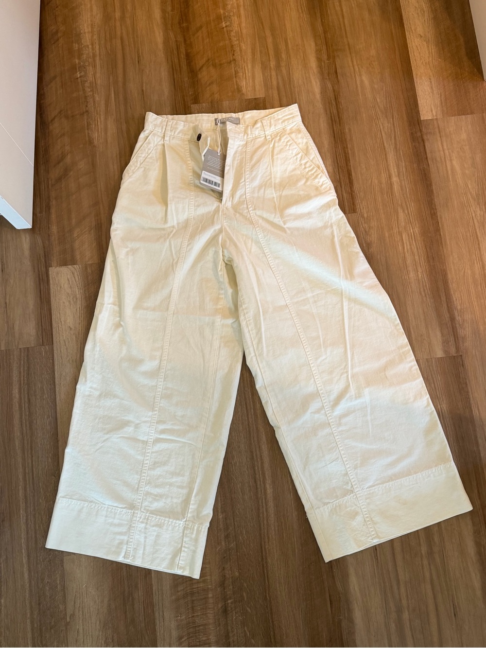 Everlane Cream Wide-Leg Pants